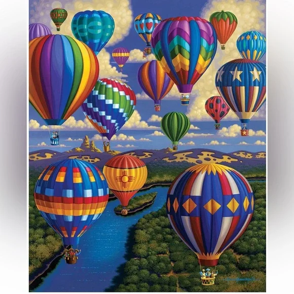 Dowdle Mini 250 pieces Wooden Puzzle - Balloon Festival - Picture 1 of 6